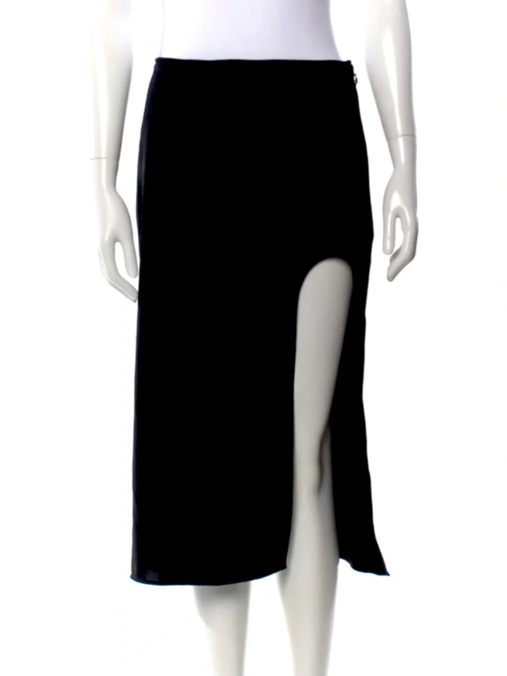 Mugler Black Wool Cut-Out skirt Size FR40
